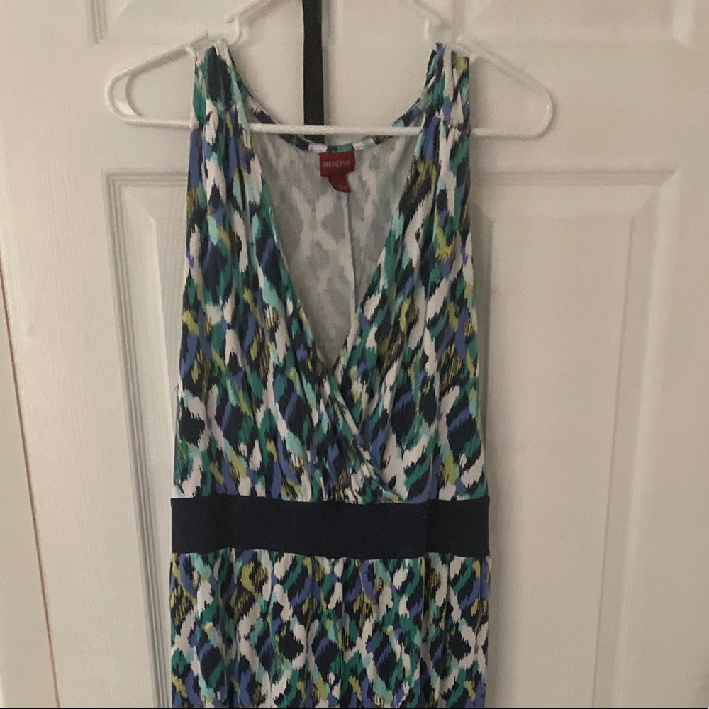 Merona 2x Ikat print 🔹🟩⚪️ maxi dress